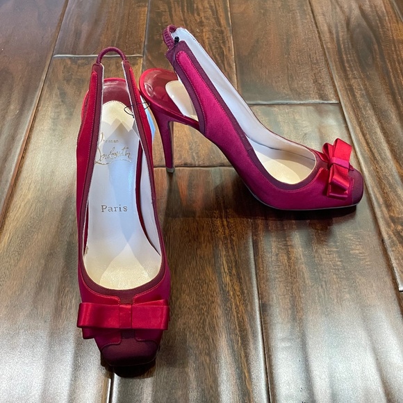 Christian Louboutin Red Bow Heels - Brand New - Picture 2 of 7